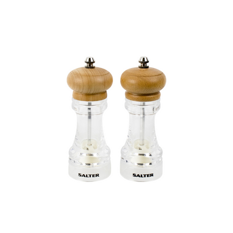 Salter Beech Wood Topped Salt & Pepper Mills